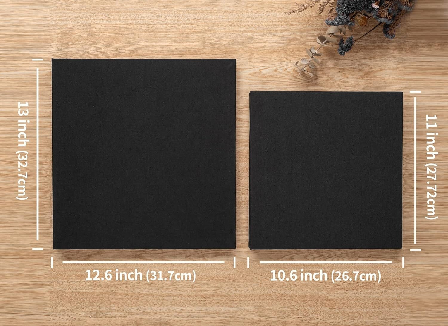 Elegant 60-Page Magnetic Photo Album for Cherished Memories - Black Linen Design