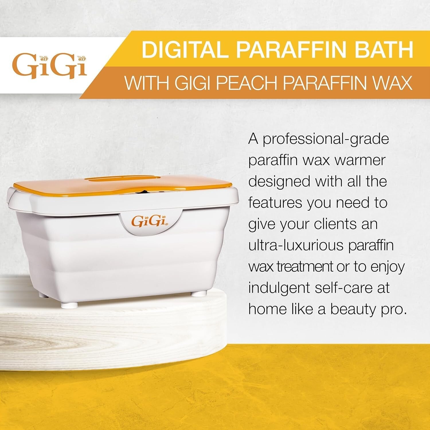 Digital Paraffin Wax Bath for Hand and Foot Therapy with Peach Wax - Spa Quality