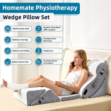 Load image into Gallery viewer, Orthopedic Adjustable Wedge Pillow Set, Portable Memory Foam Support for Adults