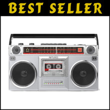 Load image into Gallery viewer, Vintage 80s Style Radio Cassette Player with Bluetooth &amp; USB-Micro SD Slots