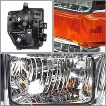 Load image into Gallery viewer, Chrome Amber Headlights Replacement for 08-10 F-250/F-350/F-450/F-550 Super Duty