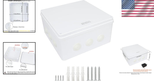 Electrical Junction Box with IP65 Rating - Compact 11.8" x 11.8" for Any Project