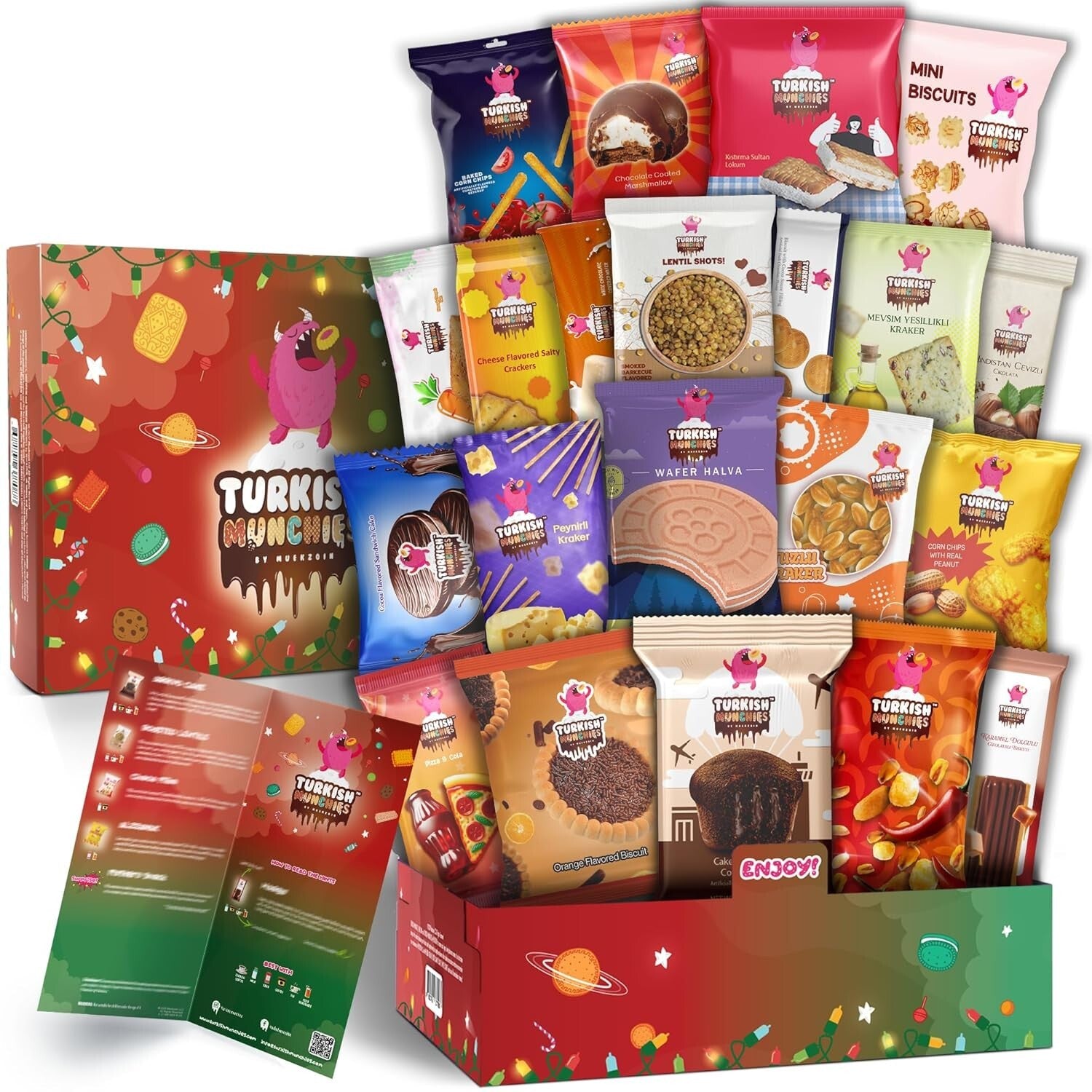 Exotic Snack Box Gift - Celebrate with 21 Full-Size Snacks from Around the World