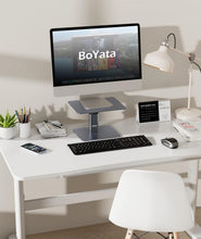 Load image into Gallery viewer, Compact Adjustable Monitor Stand in Space Grey - Ergonomic Design for Comfort