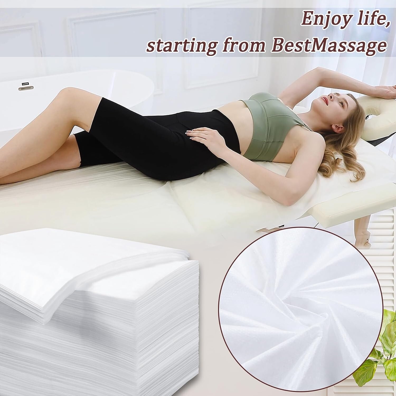 Breathable Waterproof Disposable Bed Sheets for Massage & Beauty Treatments