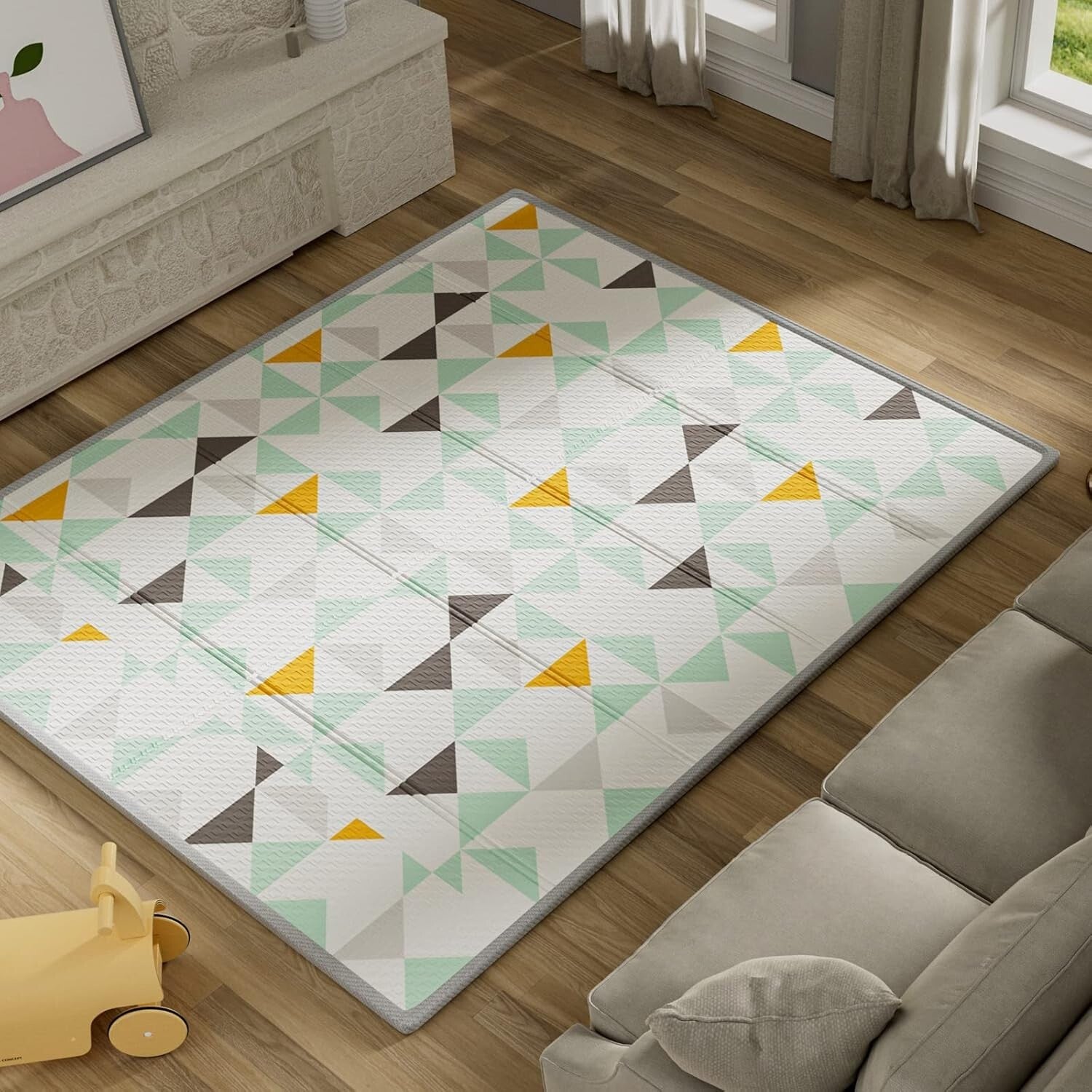 Waterproof Foldable Baby Play Mat - Soft Safe Surface for Infants & Toddlers