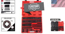 Load image into Gallery viewer, Durable 3/8 Drive Impact Socket Set - 80 Pieces, SAE/Metric with Universal Joint