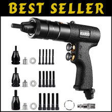 Load image into Gallery viewer, Pneumatic Rivet Nut Gun with Self-Locking Head - Adjustable Speed 1/4, 5/16, 3/8