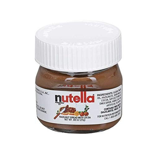 Cocoa Hazelnut Spread Bonanza: Creamy Mini Glass Jars - Case of 64, 0.88 oz