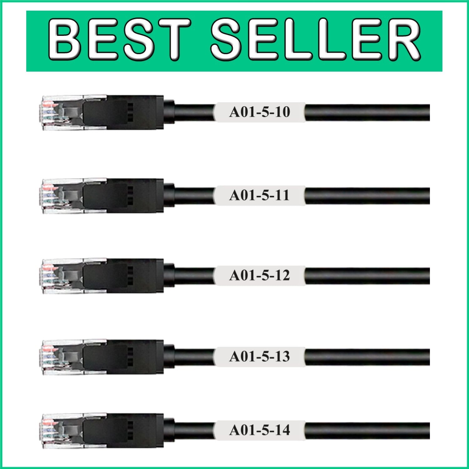 100 Sheets of Heat-Resistant Self-Adhesive Cable Labels – 3200 Total Labels