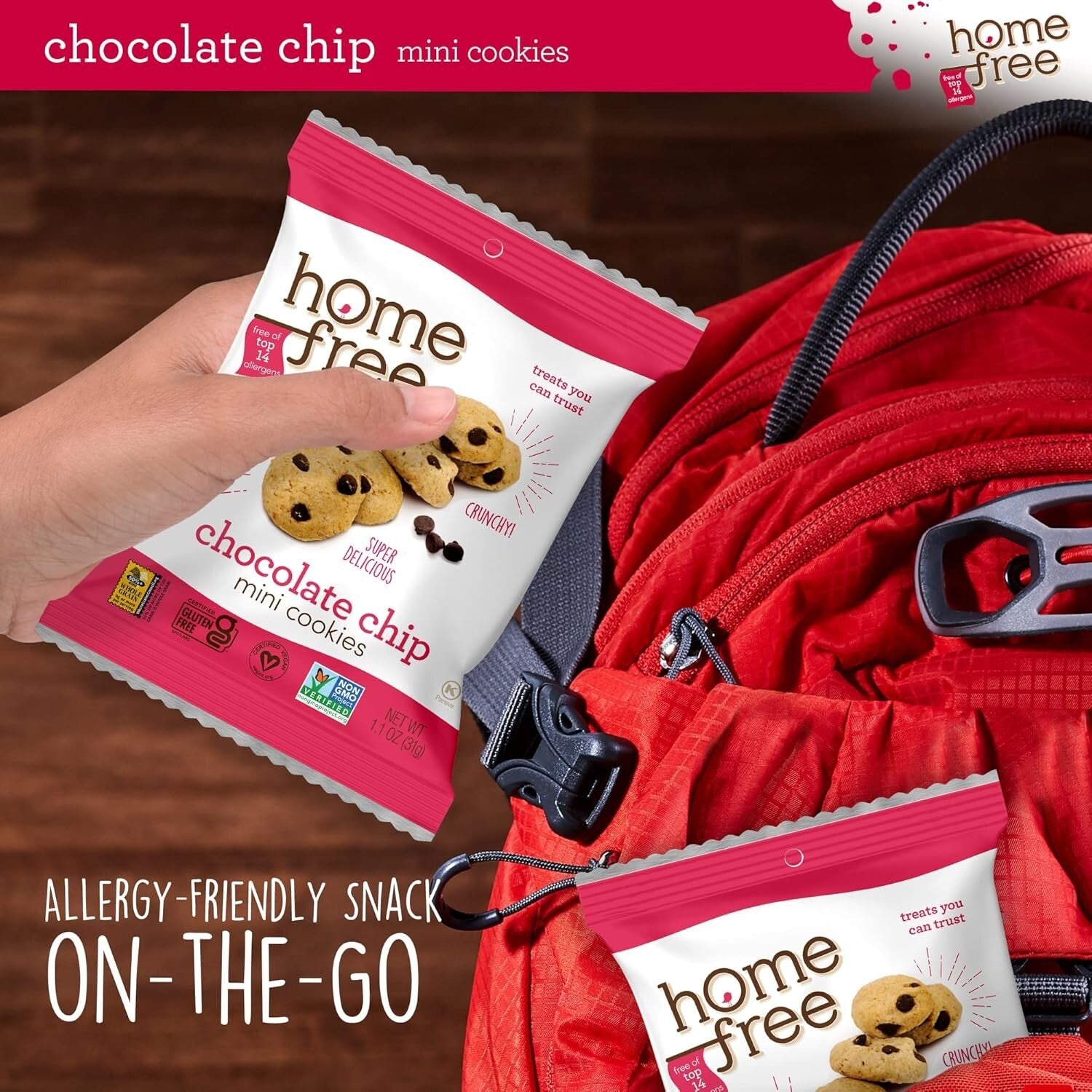 Kids Love These Gluten-Free Chocolate Chip Cookies - Nut-Free & Vegan, 30 Packs