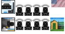 Load image into Gallery viewer, Smooth Operating 3.5 Inch Gate Hinges with Offset Holes - 8 Pack Black Finish