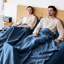 Load image into Gallery viewer, Soft Breathable King Size Linen &amp; Cotton Sheet Set - Elegant Home Essentials