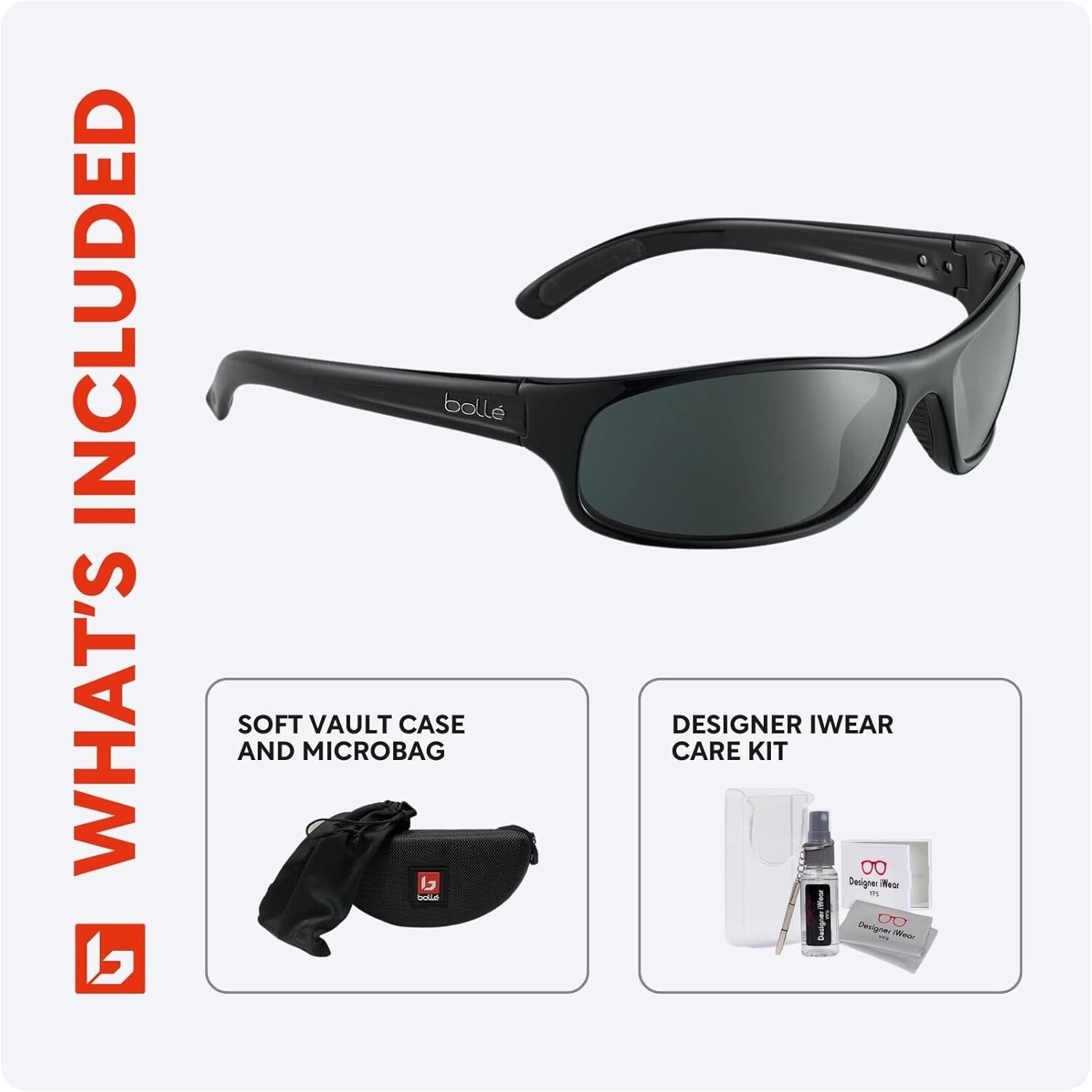 Bolle Anaconda Men's 64MM Polarized Sunglasses - Luxurious Eye Protection + Kit