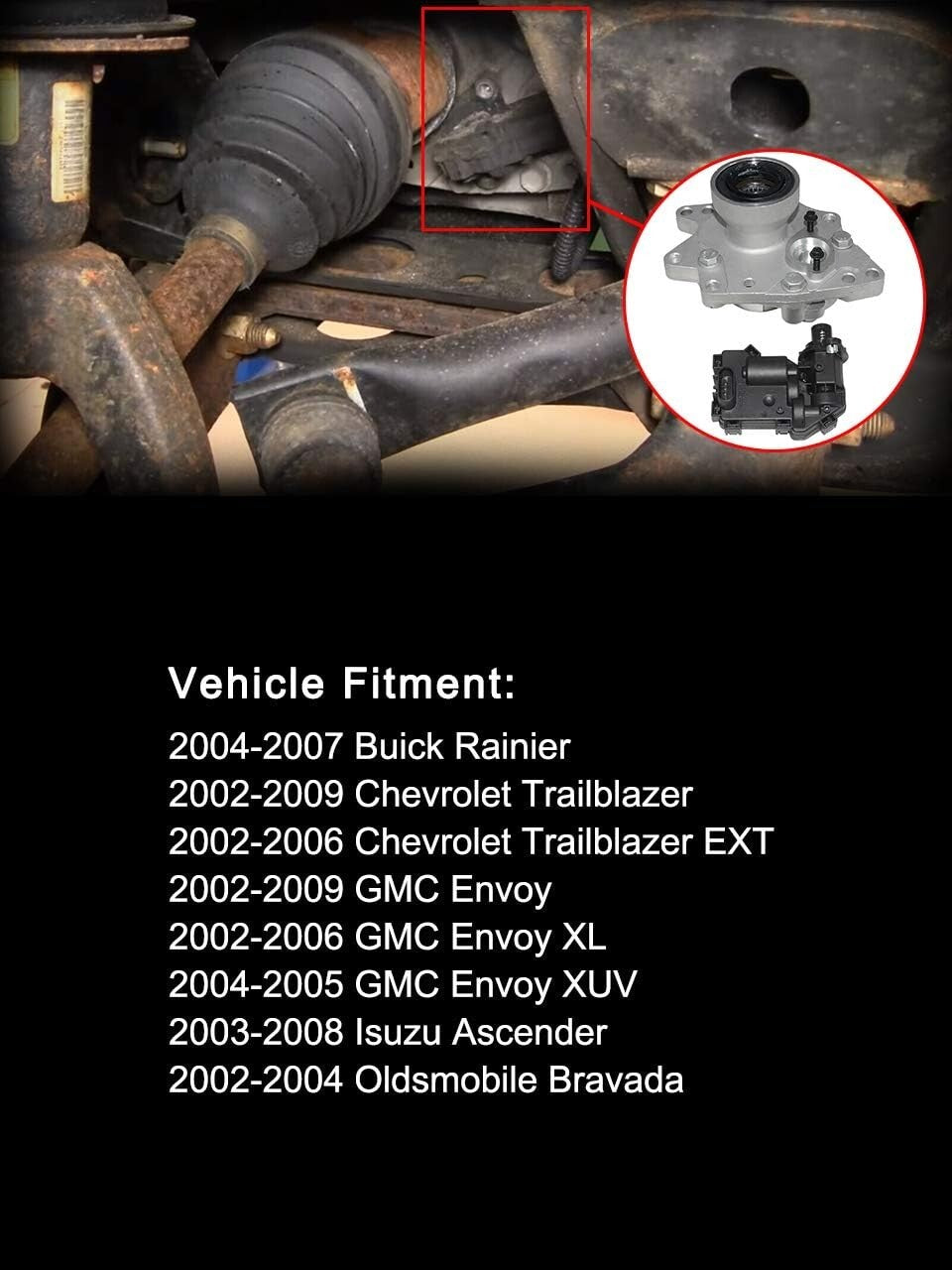 4WD Differential Axle Actuator Assembly for Chevy Trailblazer, Envoy, 9-7x