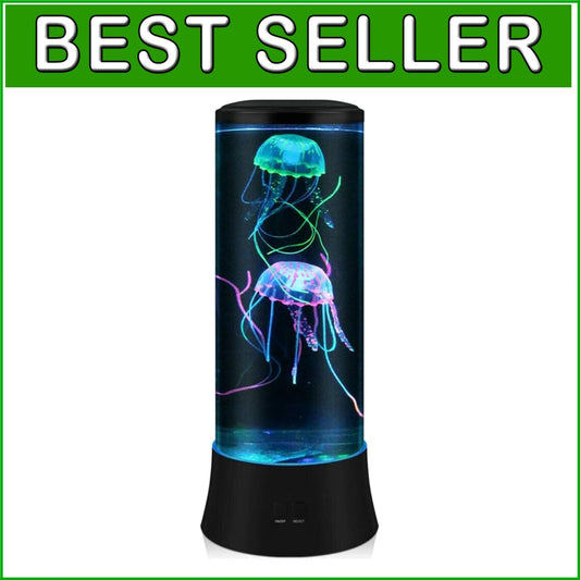 Multicolor Jellyfish Lamp - 15 Inch LED Liquid Motion for Relaxation & Fun