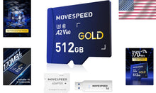 Load image into Gallery viewer, Fast 512GB SD Card A2 U3 V60 - Ideal for 4K Video, Waterproof &amp; Drop-Proof