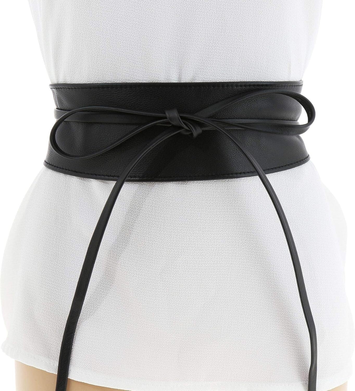 Adjustable Italian Leather Obi Belt with Refined Design - Eco-Friendly & Stylish