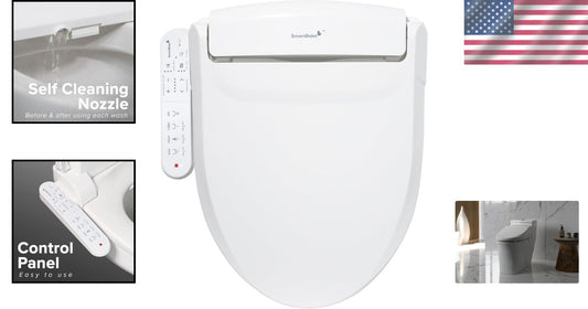 Elongated Smart Bidet Toilet Seat with Heated Comfort & Adjustable Wash Controls