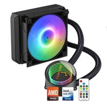 Load image into Gallery viewer, Whisper-Quiet 120mm ARGB AIO CPU Cooler for Intel &amp; AMD - Customizable Lighting