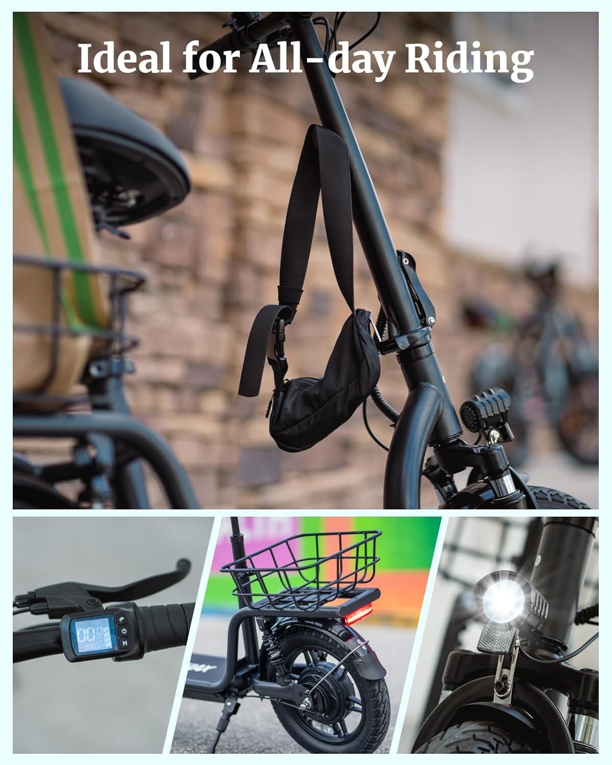 Adult Electric Commuter Scooter - Quiet Ride, Dual Drum Brakes, Wide Deck, 20mph