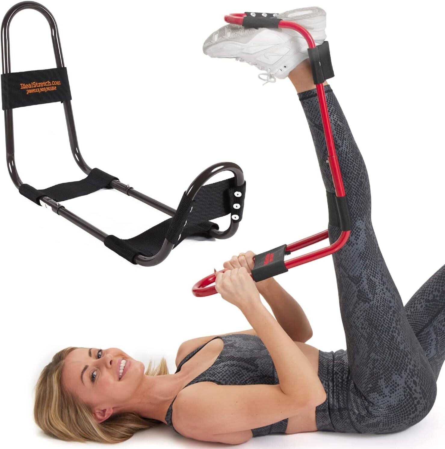 All-in-One Hamstring, Back, Calf & Hip Stretcher for Pain Relief - 220 lb Cap...