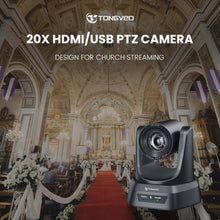 Load image into Gallery viewer, High-Definition 1080P PTZ Camera with 20X Zoom for Seamless Streaming &amp; Lectures