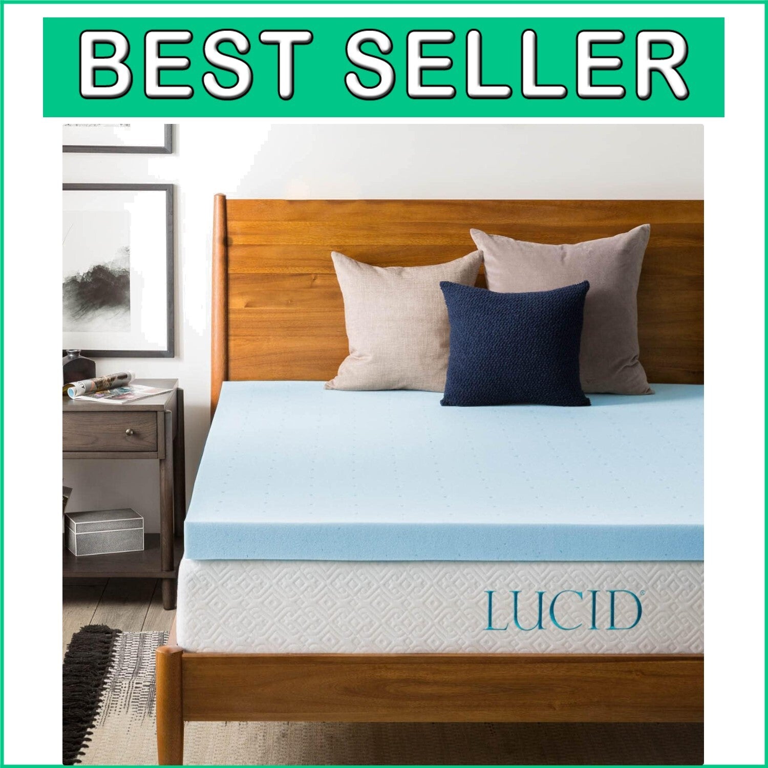 Enhance Sleep with 3-Inch King Gel Memory Foam Topper - Plush & Comfortable