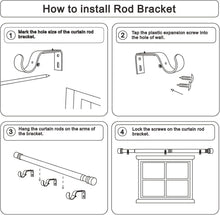 Load image into Gallery viewer, Complete Curtain Rod Set 16-170 Inches with Easy Installation Hardware Included
