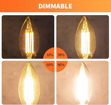 Load image into Gallery viewer, Energy-Efficient E12 Candelabra LED Bulbs - 2200K Warm White, 40W Equivalent
