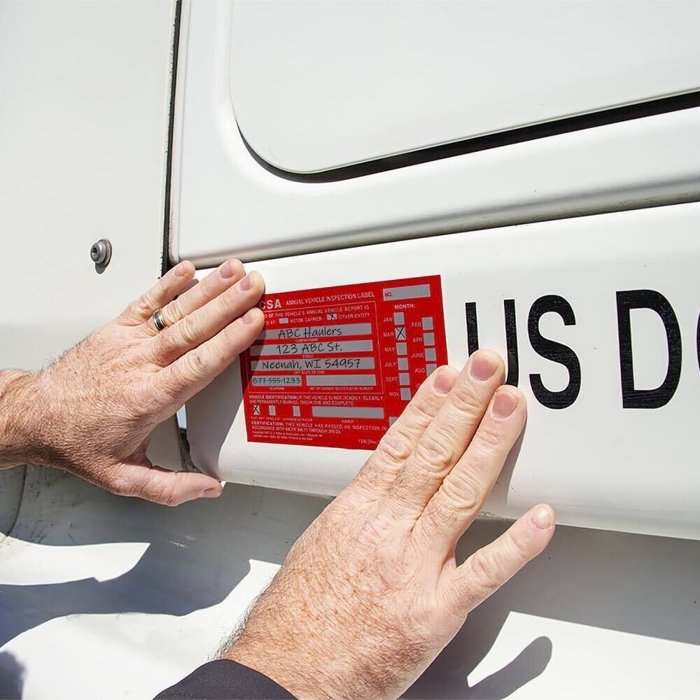 Carbonless Vehicle Inspection Report Forms with Durable FMCSA Labels - 25-Pack