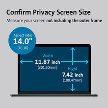 Load image into Gallery viewer, MagPro Magnetic Laptop Privacy Screen 14" – Anti-Glare &amp; Blue Light Reduction