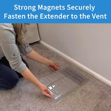 Load image into Gallery viewer, Premium Vent Deflector for Floor Registers Up to 12" - Extends 17-33" (2 Pack)