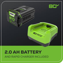 Load image into Gallery viewer, Lightweight 80V 10-Inch Battery-Powered Polesaw with Charger for Easy Cutting