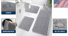 Load image into Gallery viewer, Ultra-Soft Chenille Bath Mats Set - Non-Slip, Quick-Dry, and Stain-Resistant