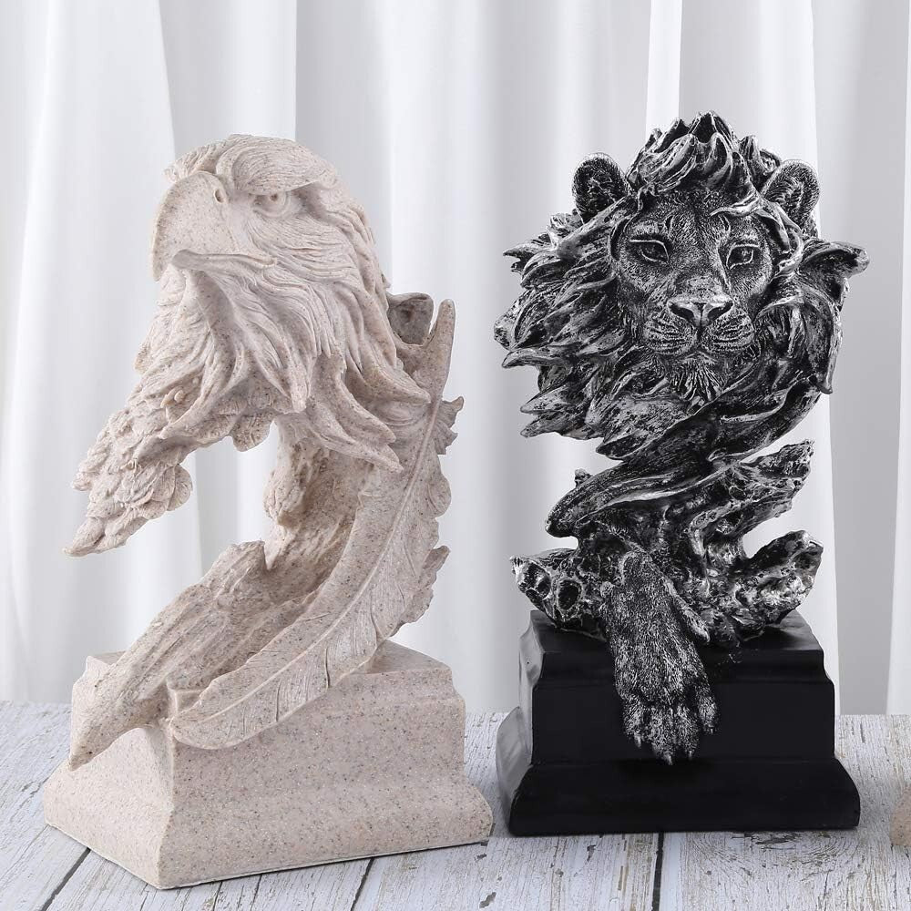 Sandstone Bald Eagle Statue - Intricately Detailed Home Decoration Gift