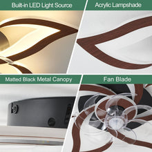 Load image into Gallery viewer, 24" Dimmable LED Ceiling Fan with Lights - 6 Speed &amp; 3 Color Modes for Any Room