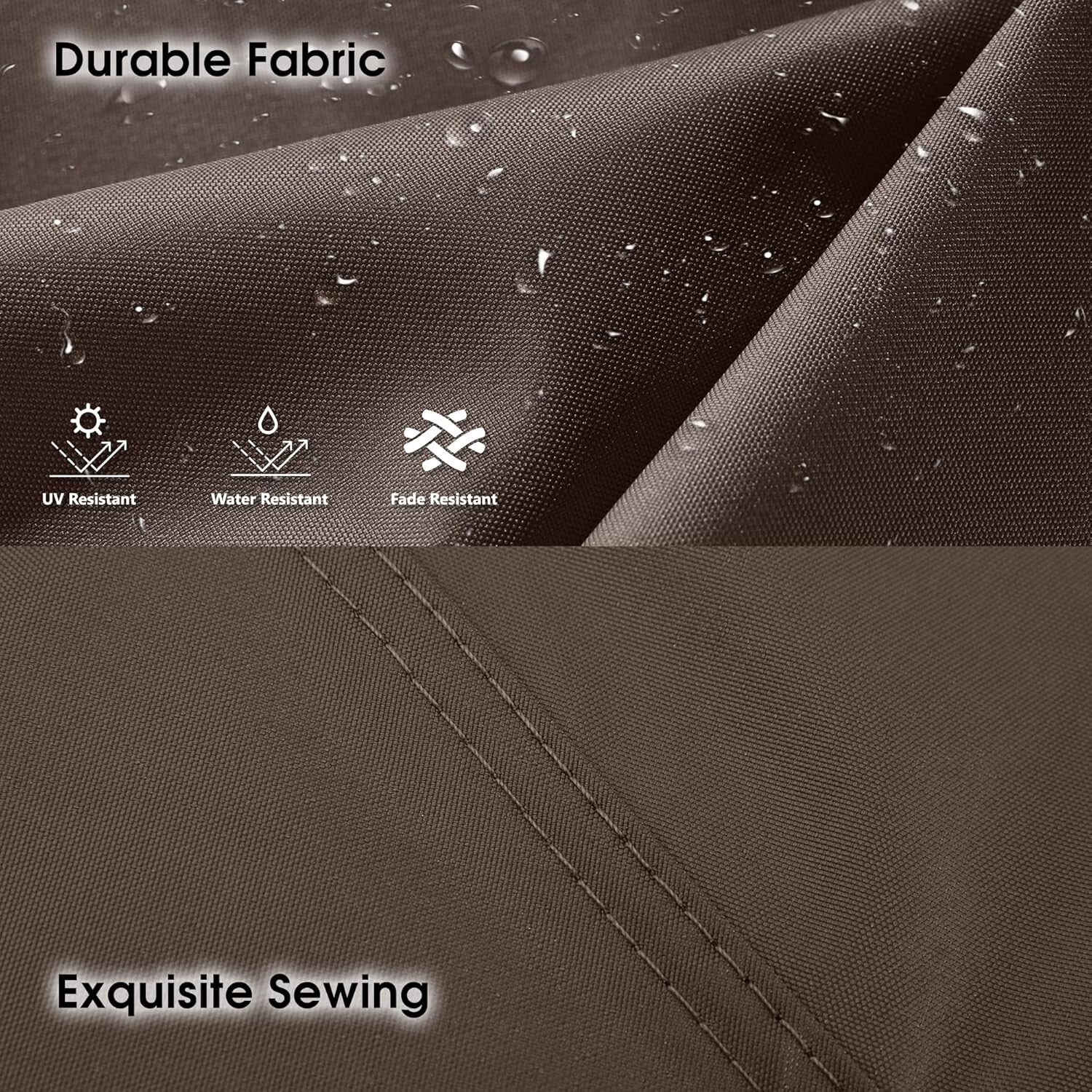 Durable Rectangular Replacement Canopy for Grill Gazebo L-GG001PST-F - Brown