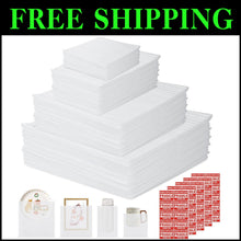 Load image into Gallery viewer, Versatile 200 Pack Foam Pouches with 50 Fragile Labels - Protect Your Valuables
