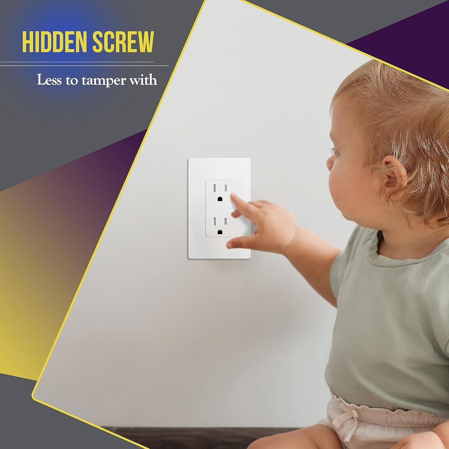 Standard Size Screwless Wall Plates - 40-Pack for Child Safety & Easy Cleaning