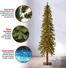 Load image into Gallery viewer, 6ft Pre-Lit Cedar Christmas Tree with 225 Realistic Branch Tips - Green Elegance