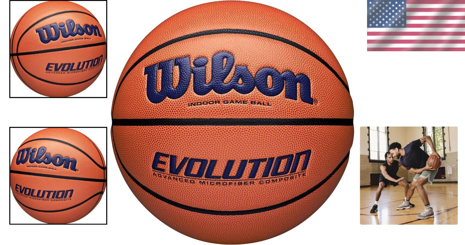 NFHS Approved Evolution Basketball - Size 5, 6, 7 with Pebbled Grip Surface