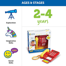 Load image into Gallery viewer, Bright Multi-Color Pretend Play Telephone for Toddlers, Ages 3+, Develops Skills