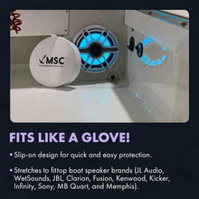 Load image into Gallery viewer, 8.8-Inch Marine Speaker Covers - Durable, Waterproof &amp; Dustproof Protection Pair