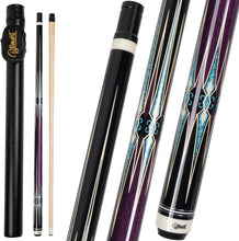 Load image into Gallery viewer, 58" Billiard Cue Stick with 13mm Tip &amp; Travel Case - Elegant Purple Finish