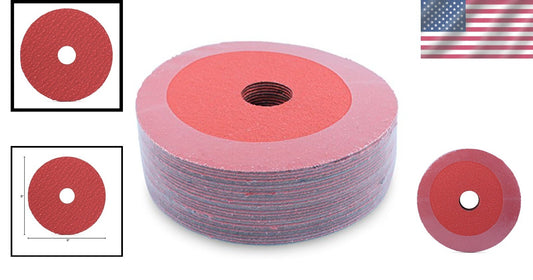 Ceramic 60 Grit Grinding & Sanding Discs 5” x 7/8” - 25 Pack for Angle Grinders