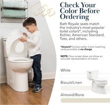 Load image into Gallery viewer, Premium Elongated Almond Potty Training Toilet Seat - Easy Clean &amp; Slow Close