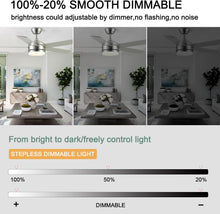 Load image into Gallery viewer, 52-Inch Adjustable Ceiling Fan LED Light, 3 Color Temperatures &amp; Remote Control