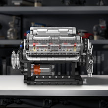 Load image into Gallery viewer, V8 Engine Building Blocks - 535 Pcs Model Kit with Motor &amp; Transparent Features