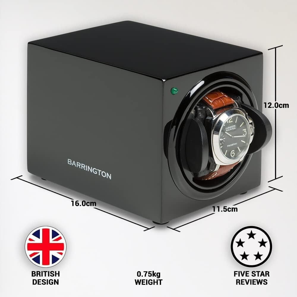 Programmable Watch Winder Box for Most Automatic Watches - 5 TPD Settings